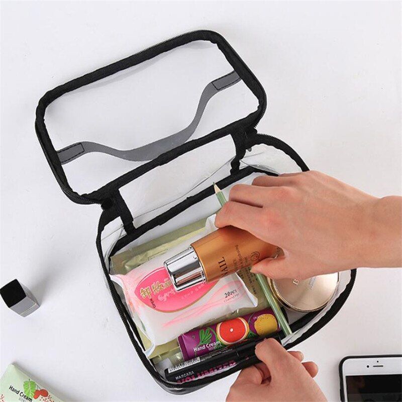 Transparante Pvc Cosmetische Tas Voor Vrouwen Waterdichte Clear Make Tassen Beauty Case Make Up Organizer Opslag Bad Toilettas Wash Bag