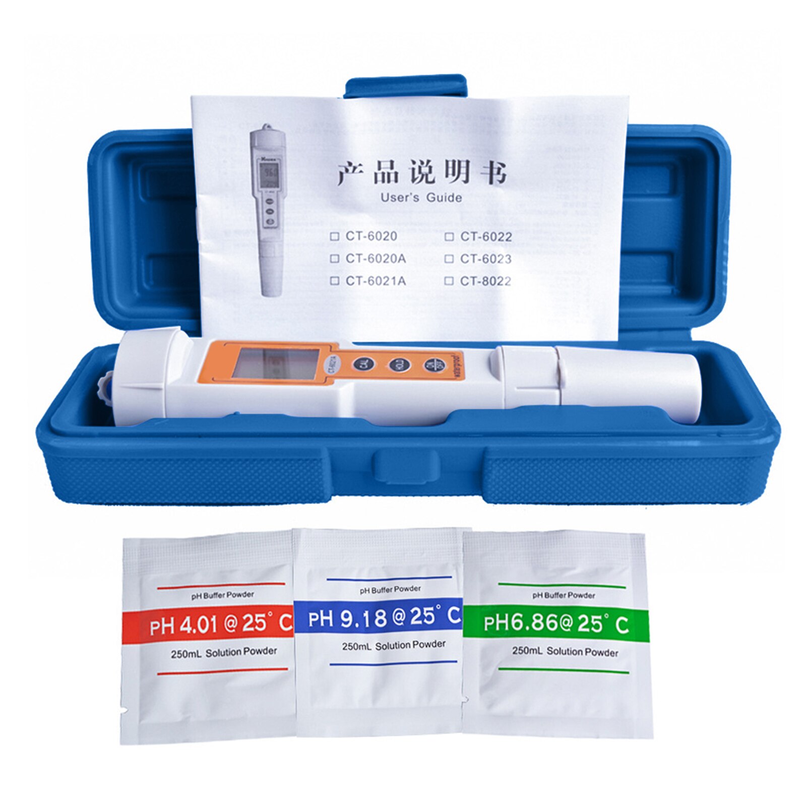 LCD Digital Water PH Tester Temperature Meter with ATC Portable Water Monitor Acidity Alkalinity Analyzer for Water