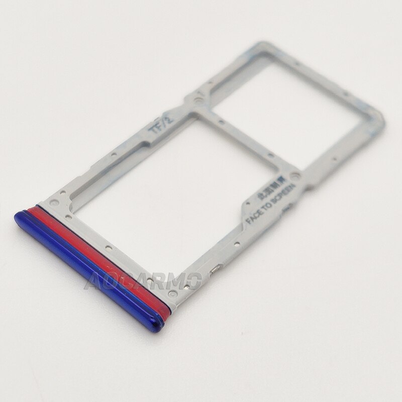Aocarmo Sim Kaarthouder Voor Xiaomi Redmi Note 8 Pro Note8 Originele Mobiele Telefoon Behuizing Micro Sd Card Tray adapter Slot