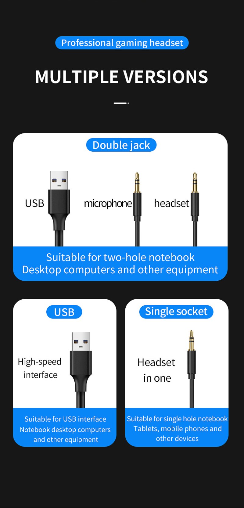 3.5Mm Usb Gaming Headsets 4D Stereo Sound Wired Geluidsreducerende Met Microfoon Oortelefoon Kleurrijke Licht Pc Laptop Game hoofdtelefoon