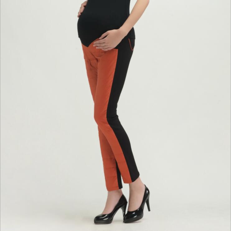 Womens Maternity Pants Winter Warm Packable Down Pants Compressor Lightweight Windproof Pregnant Snow Trousers for pregnancy