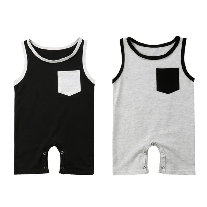 Summer Newborn Toddler Baby Girls Boys Clothes Sleeveless Romper Short Pants Jumpsuit Outfits