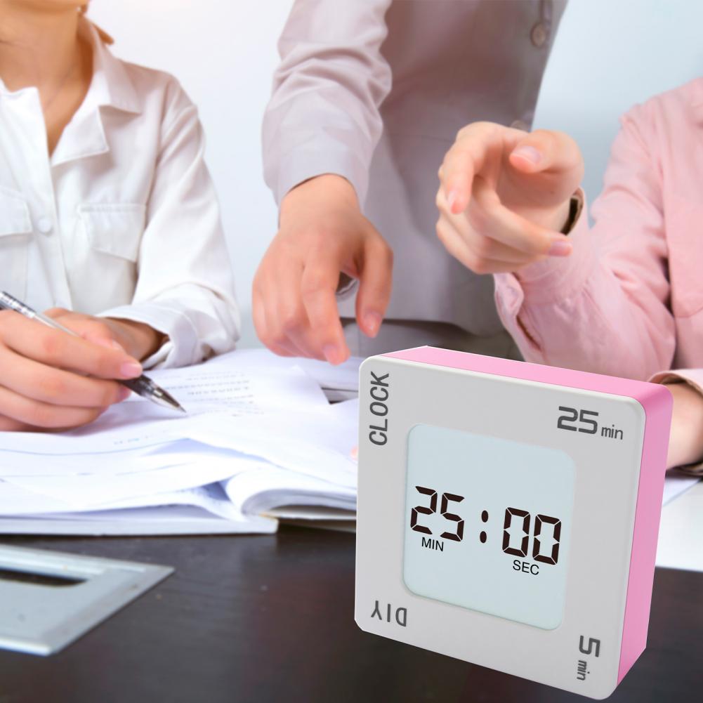 Temporizador de gestión del tiempo, alarma pequeña de tamaño pequeño, práctica, bricolaje, amplia aplicación para la Oficina