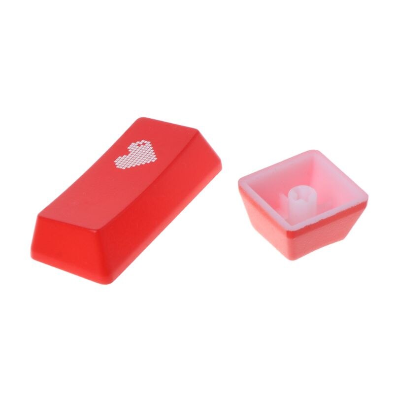 Red Love Heart Pattern Keyboard Keycap Mechanical ENTER/ESC Key Cap Hat for PC Computer Notebook Use Supplies N0HC