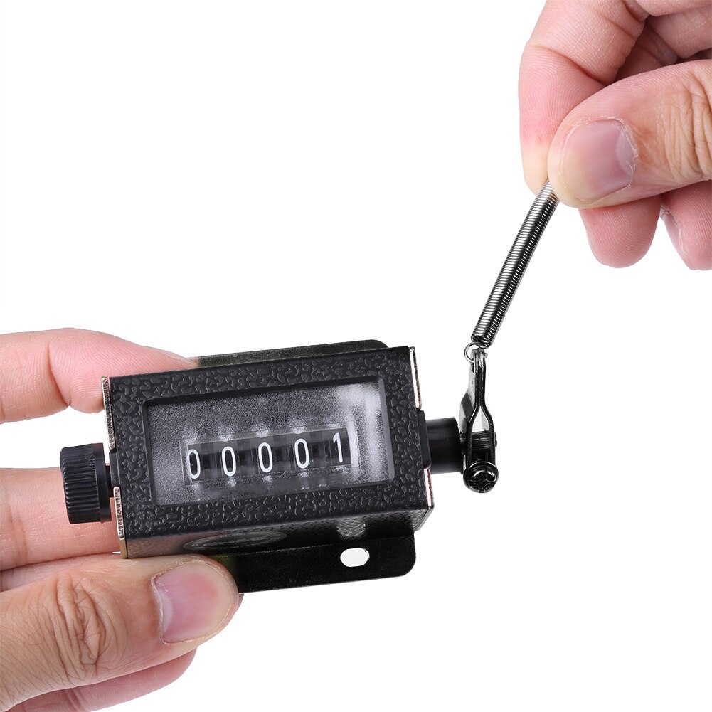 D67-F 5 Digit Mechanical Resettable Manual Hand Pull Stroke Tally Counter For Textiles Machinery Winding Hill Printing