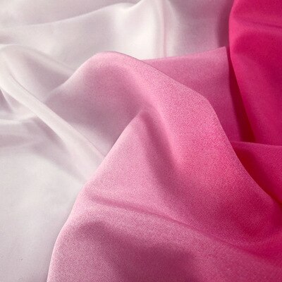 Tissu en mousseline de soie dégradé violet doux Polyester Koshibo tissu pour robe, mariage, rideau vert, bleu, jaune, Rose rouge au mètre