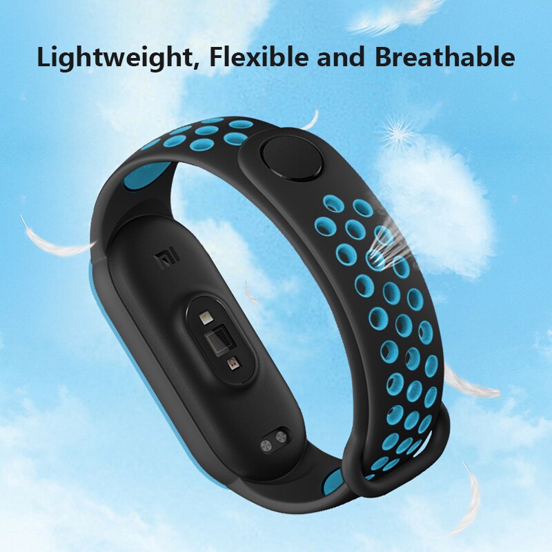 Pulseira para mi band 5, pulseira de relógio inteligente anti-suor para esportes correia de silicone,