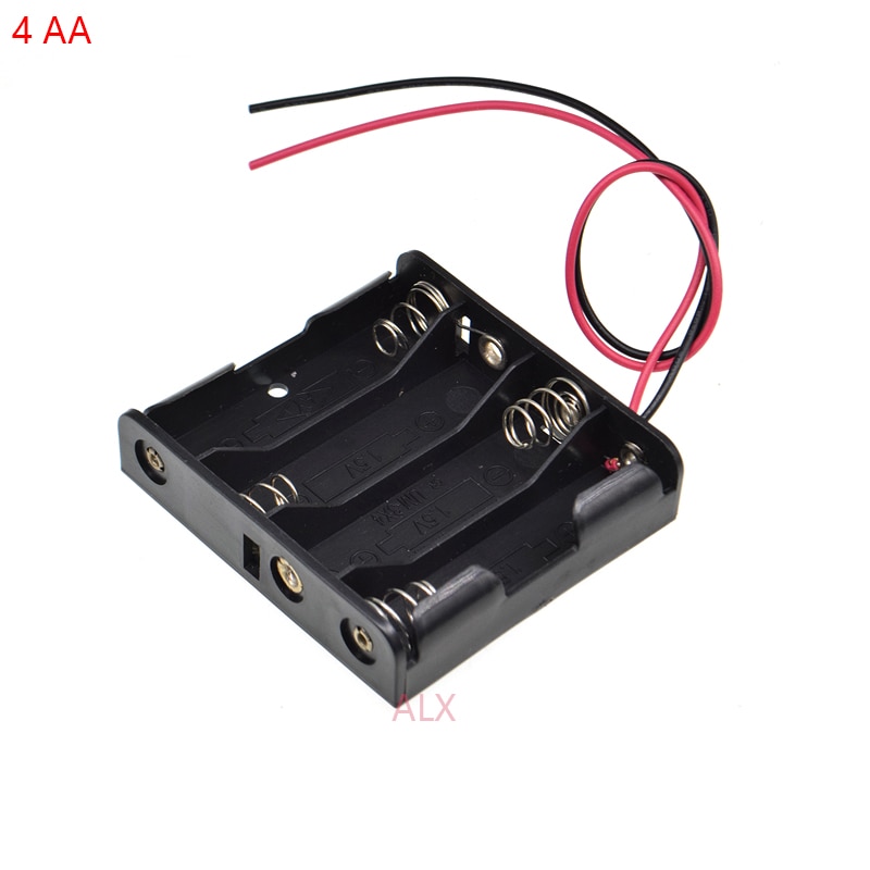 2 PCS 4 AA batterij houder met draad Leads 4x1.5 v 6 V 4AA 2A batterij case Opslag doos diy 4 slot AA Batterij Shell 4XAA 4 X AA