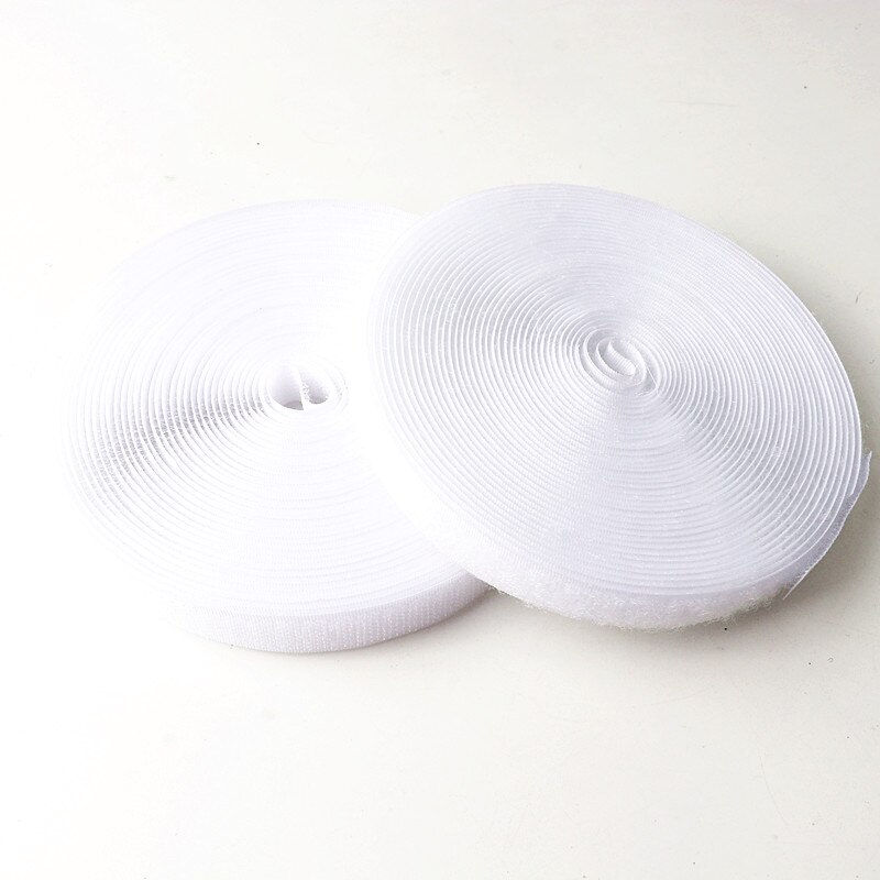 20Mm Self-Adhesive Velcro Color Hook and Loop Self-Adhesive Buckle Belt Clothing Backpack Diy Hand-Sewn Jewelry Accessories 2M: White 2m