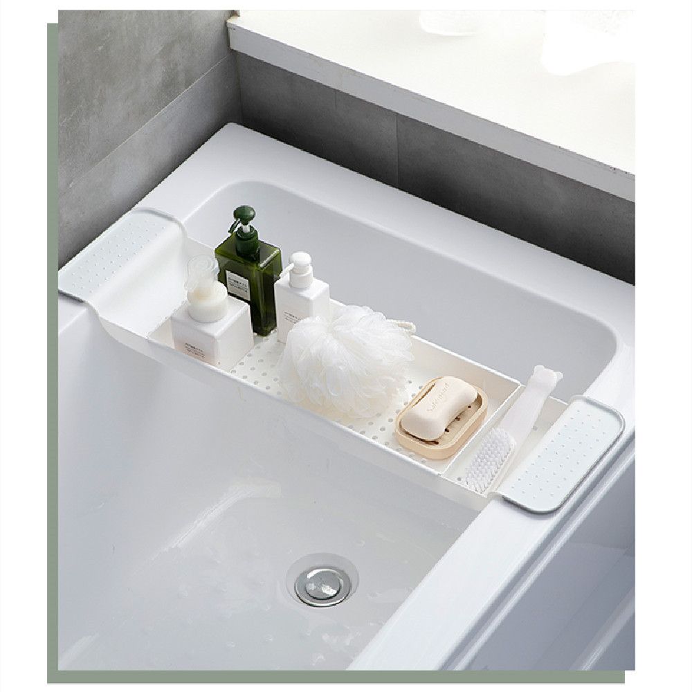 Organizer Bathroom Organizer Retractable Shelf Bathtub Storage Rack Bathtub Tray Bathroom Drain Rack Bathtub Shelf