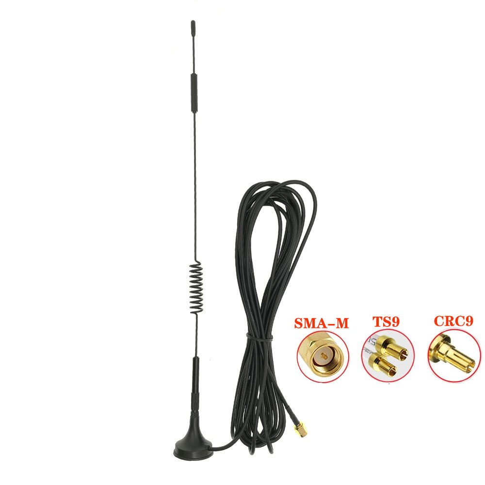 Conector externo TS9/CRC9/SMA, 700-2700 MHz, 12dBi, 2G, 3G, 4G, LTE, módem magnético, antena del enrutador