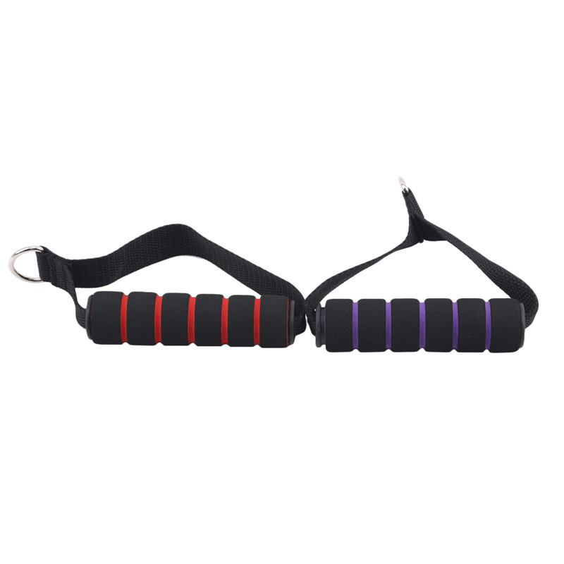 Cable de cuerda de tríceps para entrenamiento de gimnasia, barra de mango, banda de entrenamiento de gimnasia, anillo de resorte en D, cuerda de tracción, barra de Cable, cuerda elástica, 1 ud.