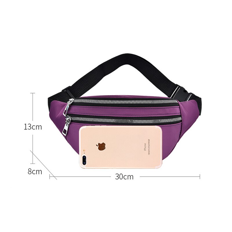 Sacos de cintura para mulheres moda fanny pacote poliéster banana saco à prova dwaterproof água hip bum saco para compras andando viajar esportes
