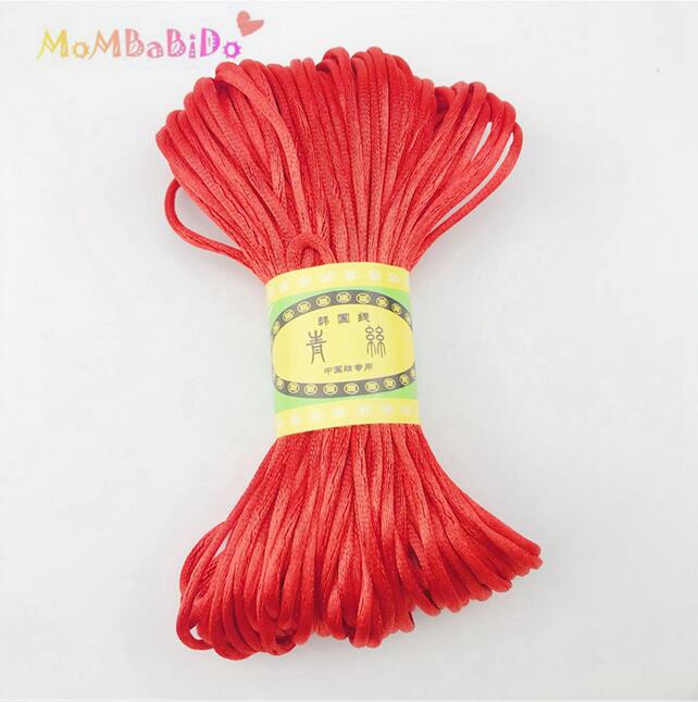 1Mm Satijn Cords 20 M/partij Diy String Nylon Touw Medeplichtige & Bevindingen Baby Silicone Tandjes Bead Ketting Sieraden Cord: 5