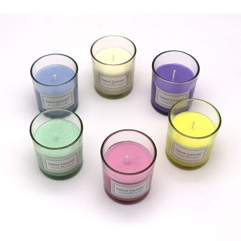 Moderne bougie verre parfum romantique tasse bougie odeur encens aide sommeil chambre Hacer Velas chambre décoration EB50LZ