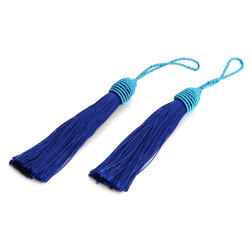 10 st/lot 13 färger 15cm långa siden tofs fransar hängen kinesiska knut tofsar för gör-det-själv smycken halsband tillverkningsmaterial  f4000