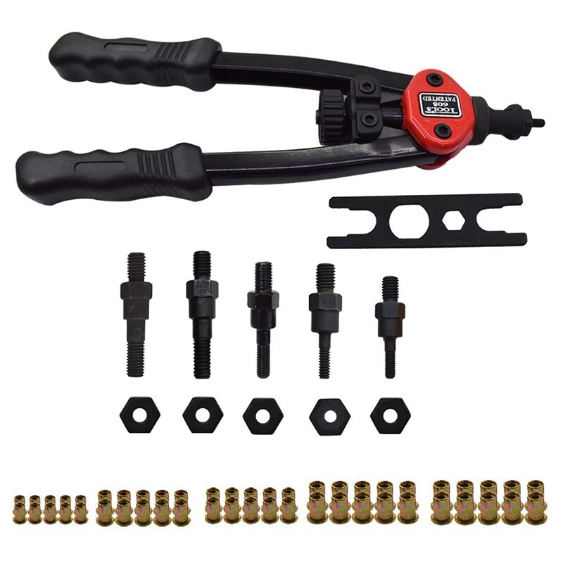 Hand Rivet Nut Setter Kit Rivnut Setting Tools Nut Setter Tool Hand Blind Riveter Tool 11 Metric and Mandrels