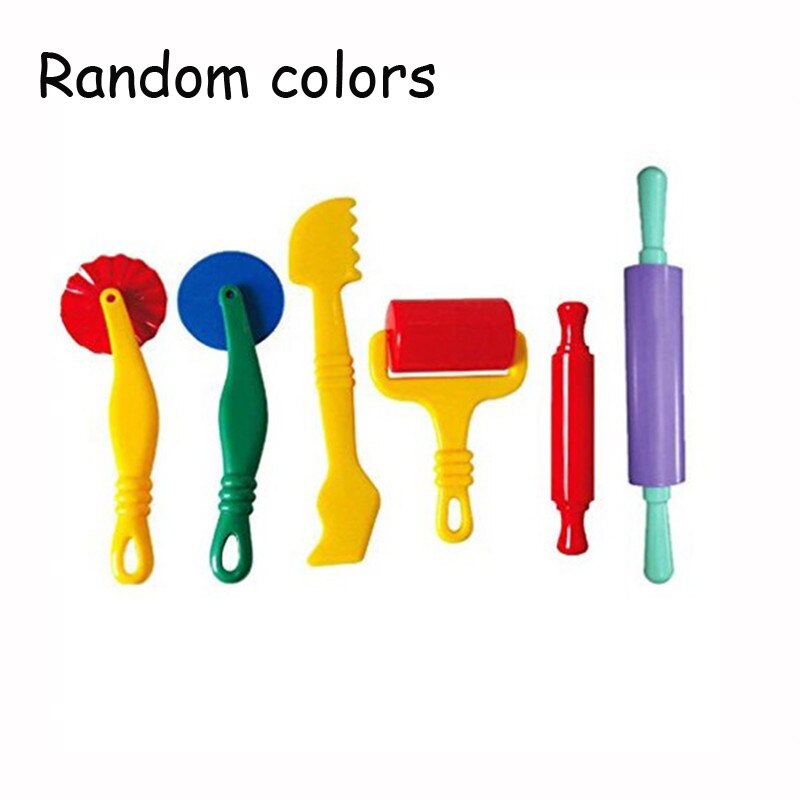 Color Play Dough Model Tool Toys 3D Plasticine Tools Clay Moulds Set Many Style Learning Education Play dough Set Toys: 6pcs random colors