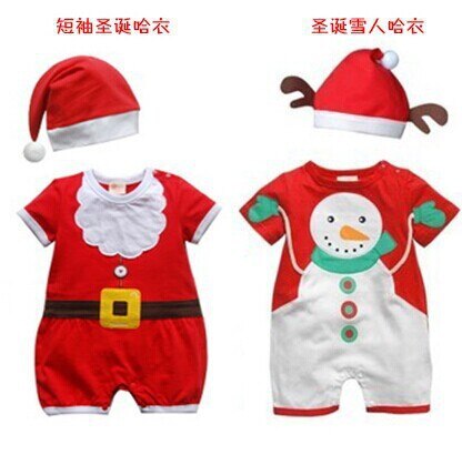 Baby kerstkleding sets jongens shortall + hoed bebe kleding pak eendelig kleding