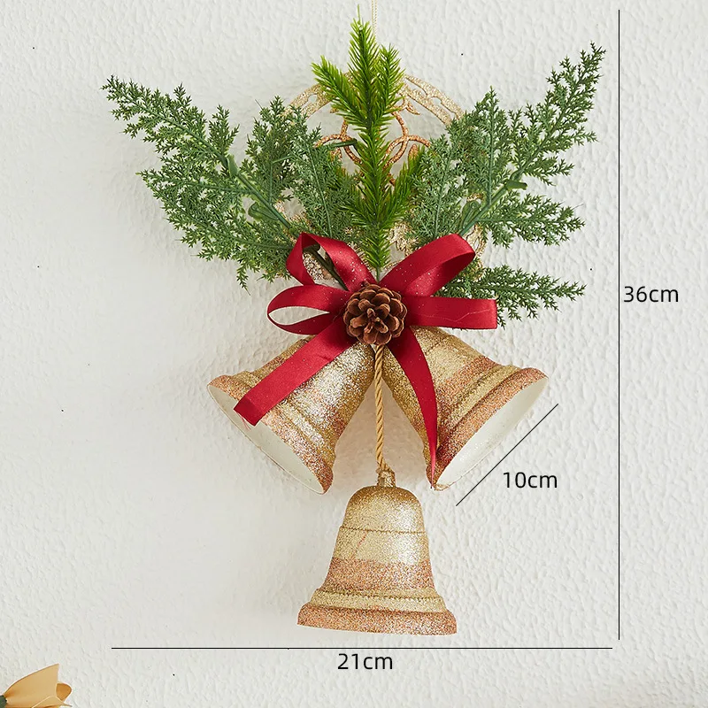 Christmas Lighted Bell Ornaments Hanging Large Jingle Bells Decorations for Tree with Holly Berry for Indoor Outdoor Christma: Fluorescence Yellow