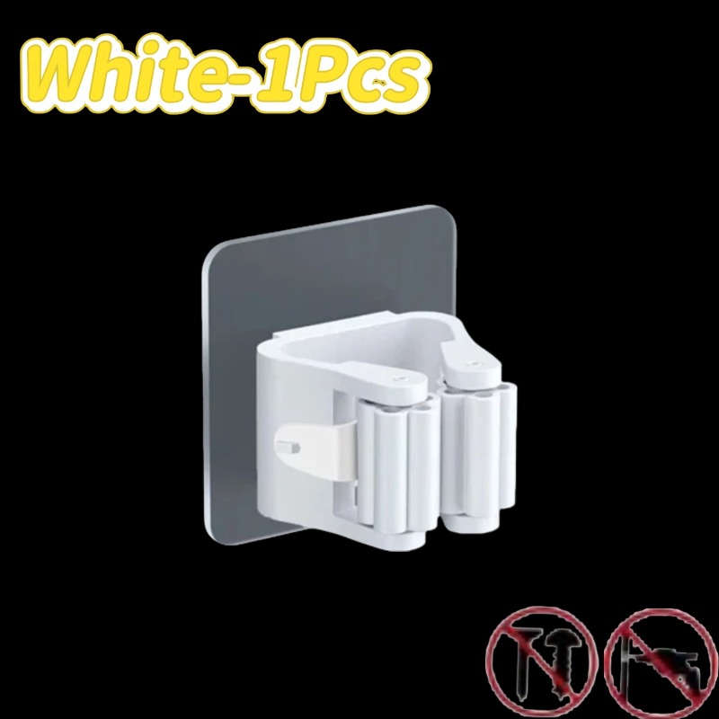 Supporto per scopa autoadesivo Supporto per scopa Supporto per scopa a parete Supporto per scopa Spazzola per spazzare Gancio Organizzatore di stoccaggio Accessori per la cucina del bagno: nero