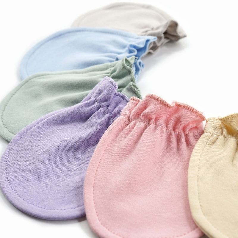 Gants en coton -né bébé Protection visage respirant anti-rayures mitaines 4XFE