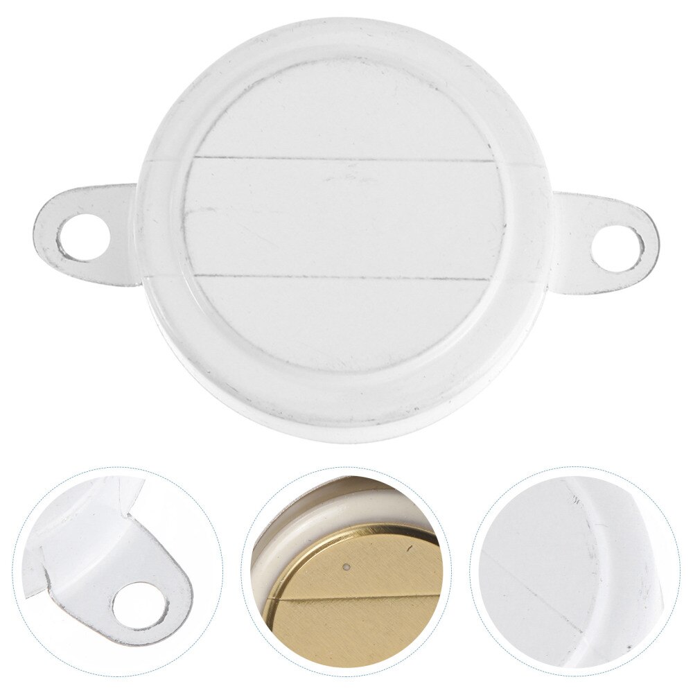 80Pcs Seal Caps Iron Barrel Covers Waterproof Barrel Sealing Lids White