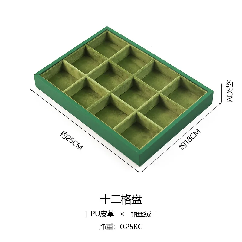 Bandeja de joyería de lujo para pulsera, accesorios de exhibición de anillos, organizador de joyas, soporte de funda de collar de cuero de pelusa, Show de tienda de joyas: S / Morado