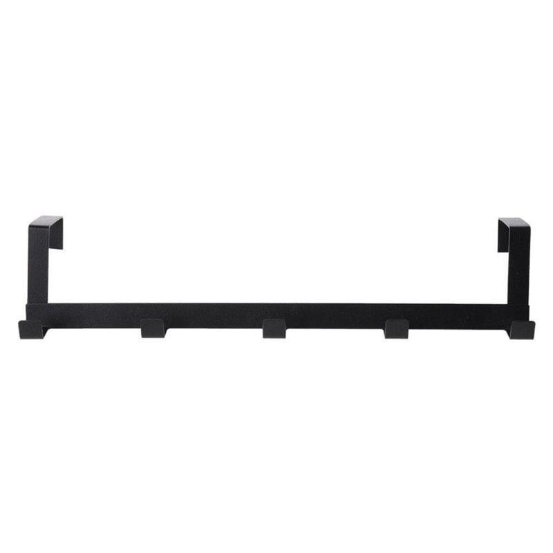 Over The Door Home Bathroom Organizer Rack Clothes Coat Hat Towel Hanger Good load-bearing wrought iron material: B