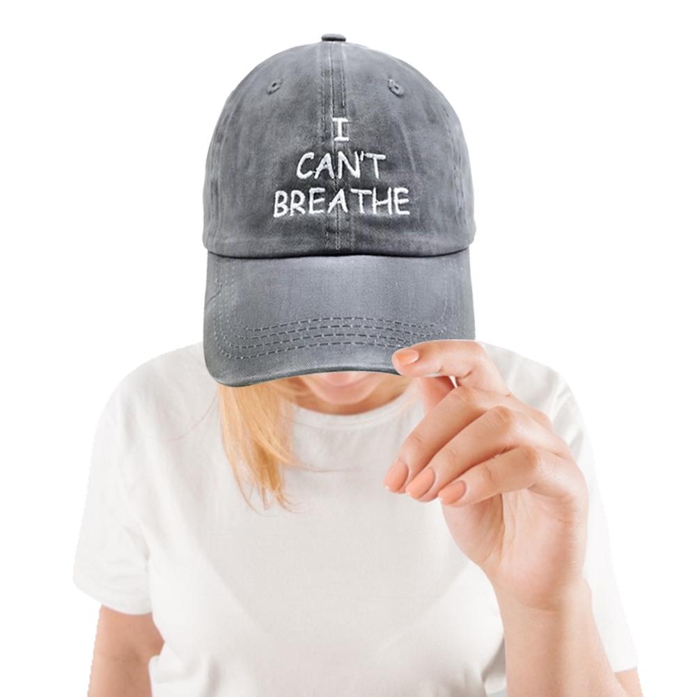 Letter I CAN'T BREATHE Cap Outdoor Baseball Caps For Men women Hats Summer Caps For Adult Sun Hat