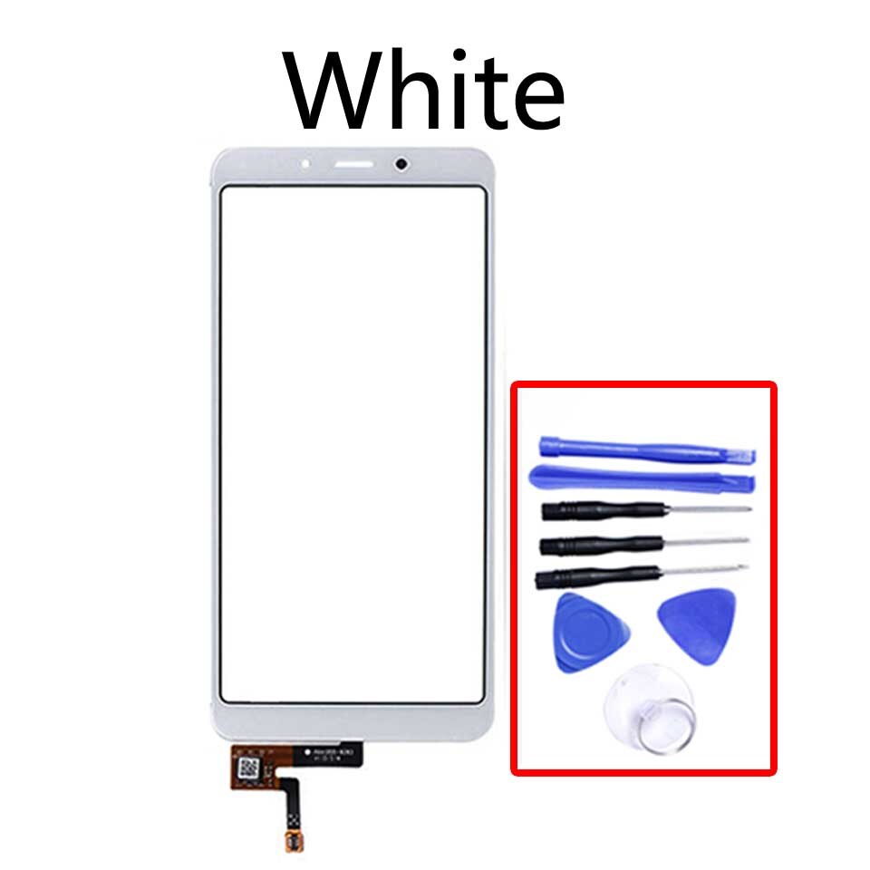 5.45 &quot;Voor Xiaomi Redmi 6 Redmi6 Redmi 6A Touch Screen Panel Sensor Lcd-scherm Glas Lens Panel Touchscreen Digitizer: White-With tool