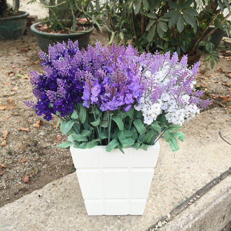 2Pcs Kunstbloemen Lavendel Zijde Goedkope Nep Bloemen Nep Planten voor Thuis Bruiloft Decoratie Indoor