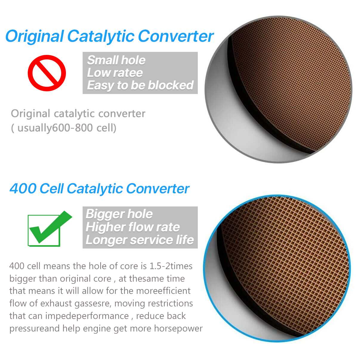 3&quot; Universal Car Catalytic Converter Exhaust Systems Muffler Length 11&quot; Stainless Steel