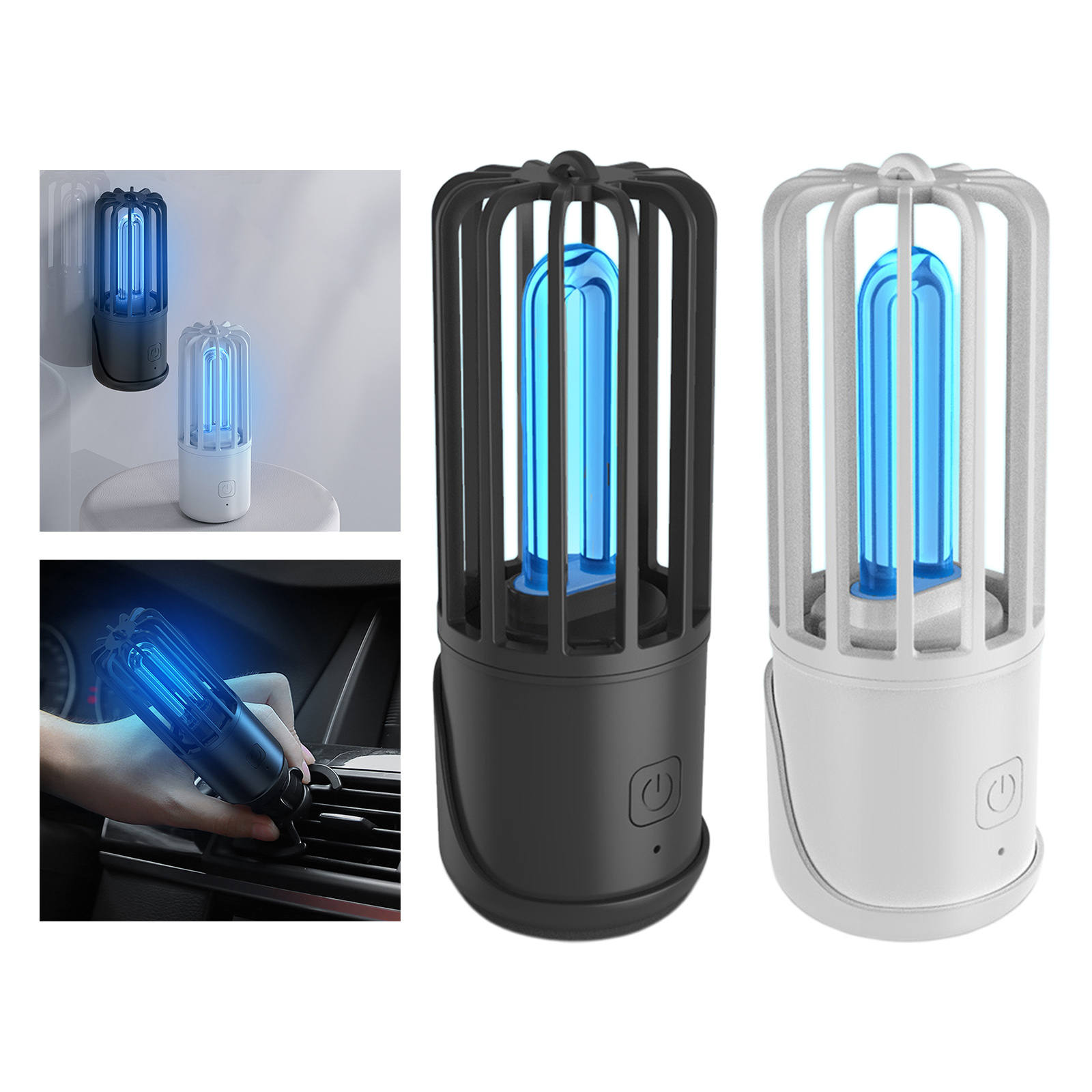 UVC UV Light Sanitizer lamp Ultraviolet Ozone Bacteria for Small Spaces Travel Office Bedroom Car Rechargeable
