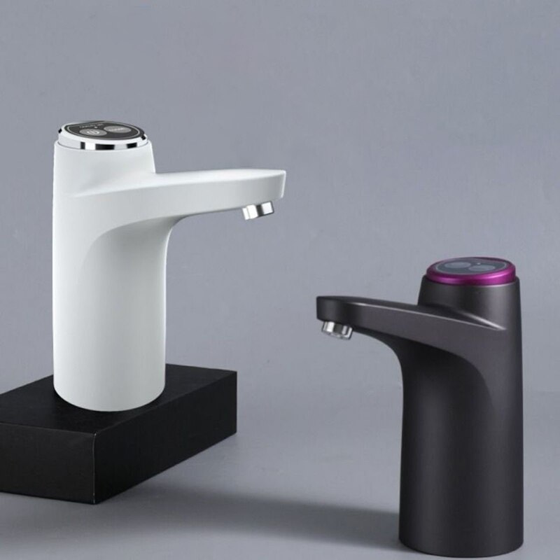Wit/Zwart Automatische Usb Touch Switch Waterpomp Draadloze Oplaadbare Elektrische Water Dispenser Thuis Smart Usb Voeding