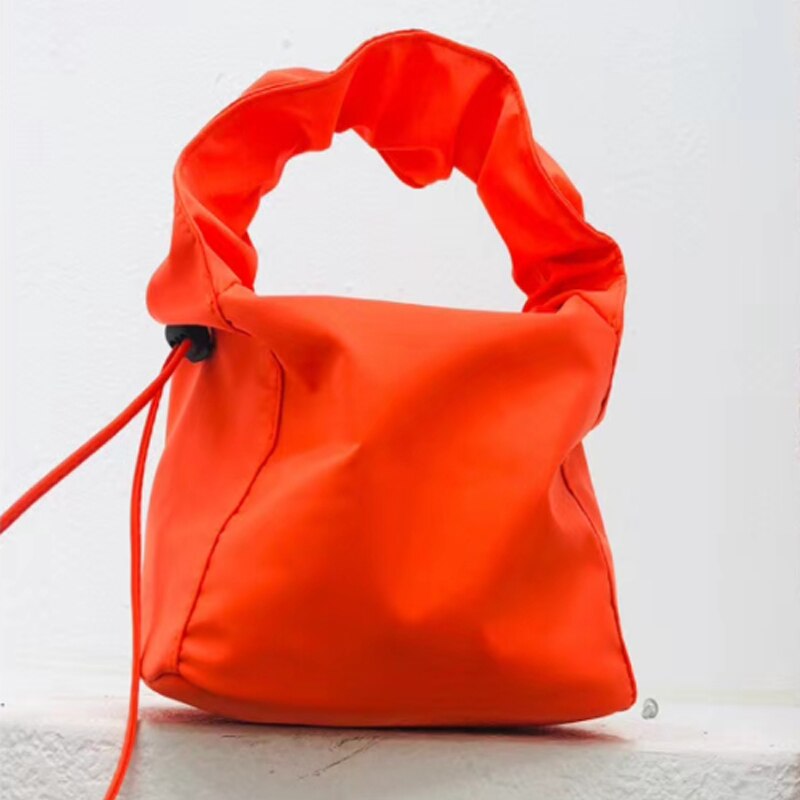 Mode Tassen Totes Vrouwen Tas Geplooide Nylon Tassen Vrouwelijke Handtas Meisje Bolsas Waterdichte Handtas Baguette Vorm Zakken: orange better