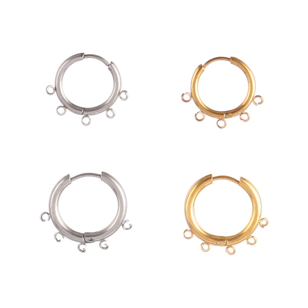 10 unids/lote de pendientes DIY de acero inoxidable 316L, Base de montaje para pendientes de aro para joyería DIY, suministros para fabricación de pendientes, accesorios