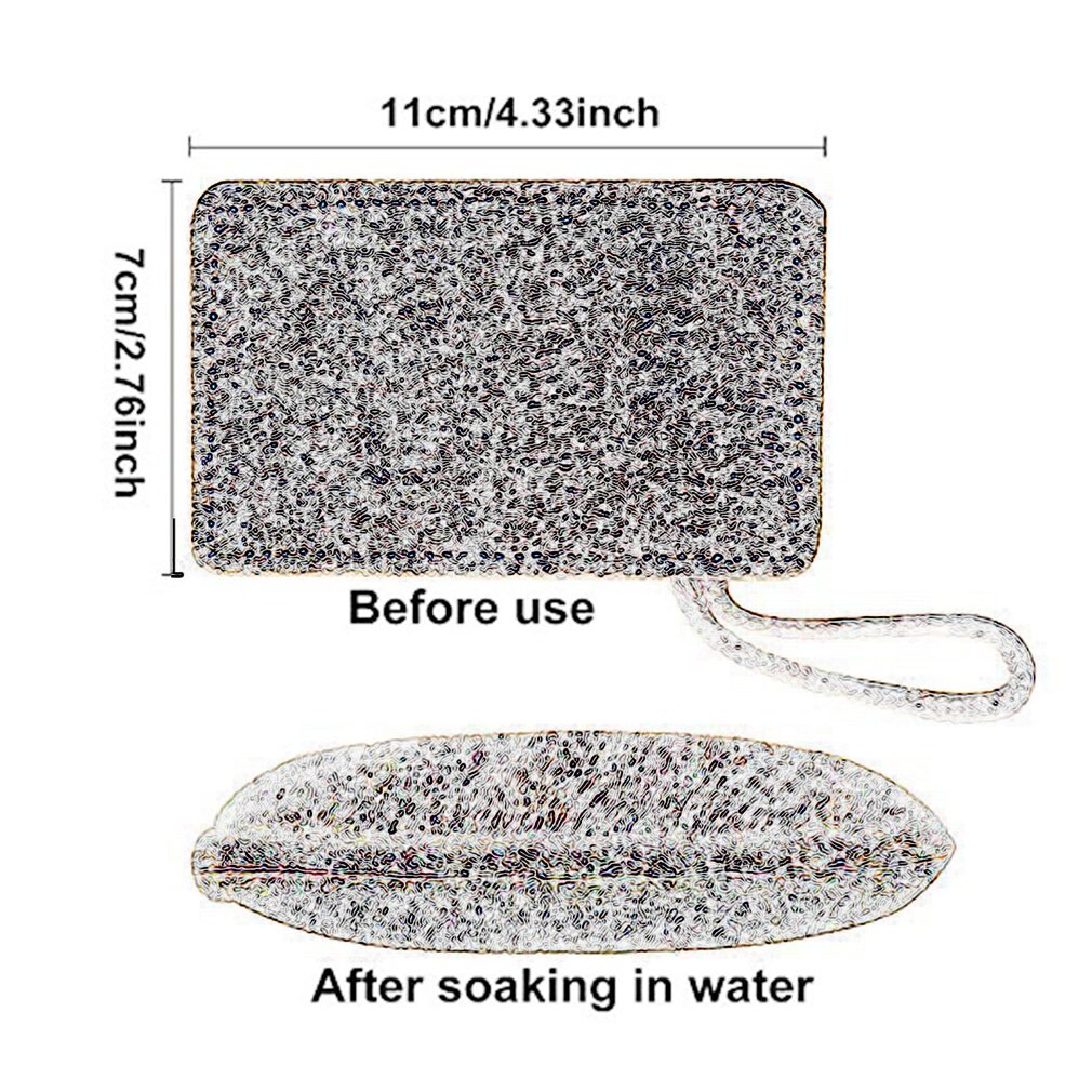 5pcs/set Natural Loofah Dishwashing Cloth Scrub Pad Dish Bowl Pot Easy To Clean Scrubber Sponge Kitchen Clean Brushes Scrub Pad