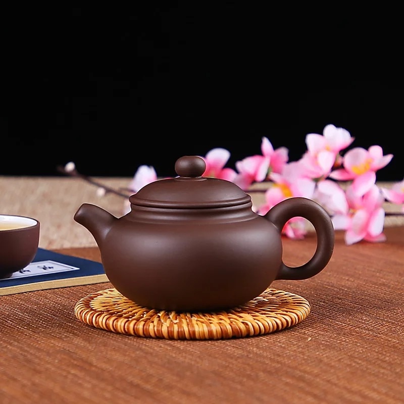 Ceramic Chinese Tea Set Antique Small Teapot Yixing Zisha Pot Handmade Zhu Ni Xishi Pot Filter 2687