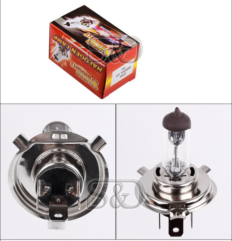 Bombilla halógena H4 de 100W y 12V, luces antiniebla súper brillantes blancas y amarillas, lámpara de Faro de alta potencia, fuente de luz para coche, estilo de estacionamiento