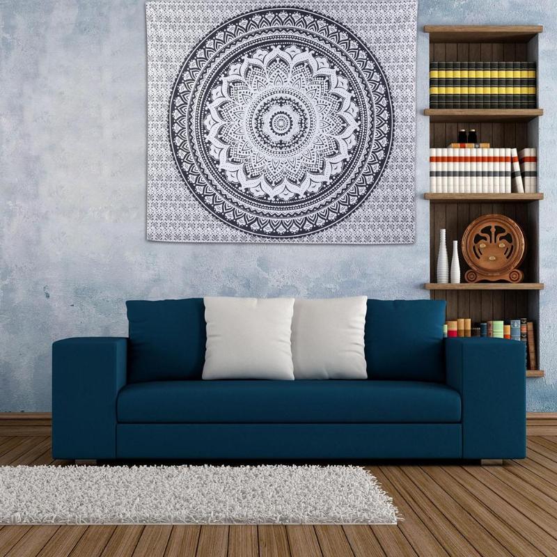Boho mandala vägghängande gobeläng strand resehandduk filt yogamatta retro tenture matta överkast vägghängande heminredning