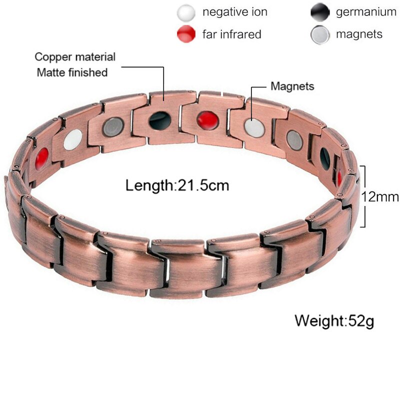Mannen Vrouwen Rvs Gezondheid Magnetische Armbanden Power Therapie Armbanden voor Artritis Polsband Verstelbare: 5
