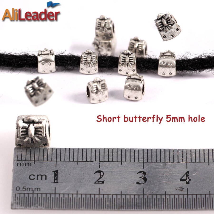 Alileader, cuentas de Rastas, cuentas de plata del Tíbet, brazaletes ajustables para trenza de pelo, 10 unidades/lote anillos para rastas, herramientas para cabello, trenzas de ganchillo
