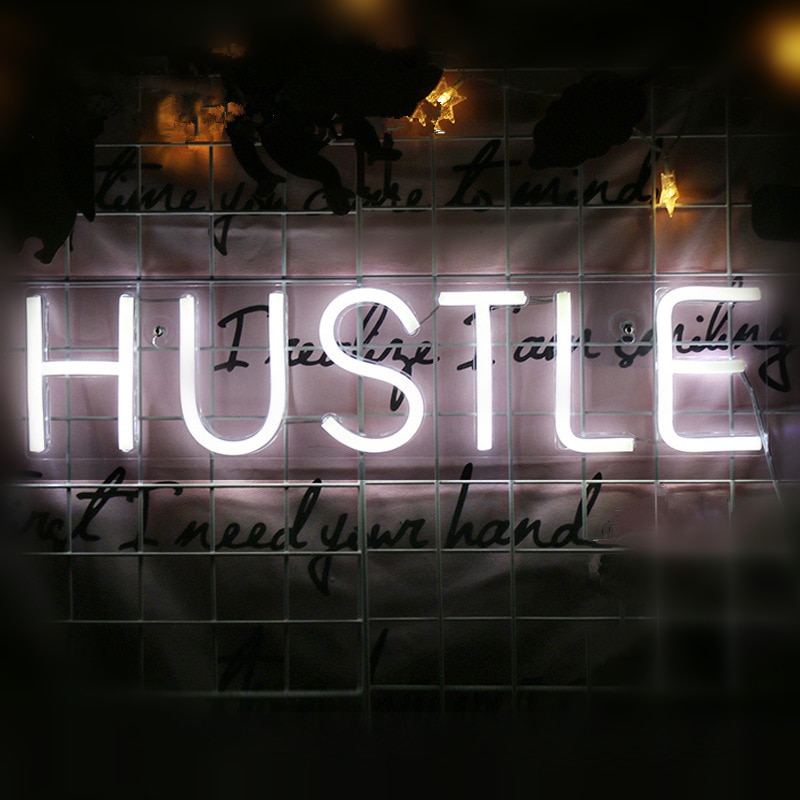 Hustle neon skilt nyhed lys store neon væg skilte til hjemmet spil værelse indretning soveværelse piger pub hotel cocktail rekreative