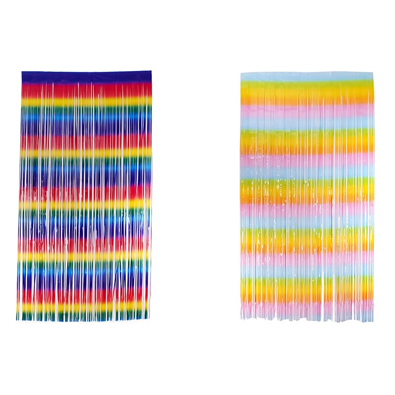 Kolor Macaron girlanda z lamety zasłony ślubne urodziny tło imprezowe zasłony niemowlę prysznic foto budka dekoracje ścienne zasłony