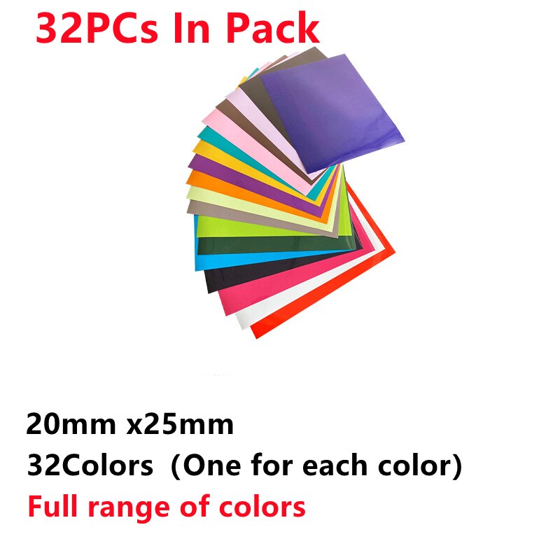 20cm x25cm Size PU Heat Transfer Vinyl Iron On HTV Printing Crop Number Patterns For T-Shirt Textiles Cricut Film Press Film: 32pcs in pack
