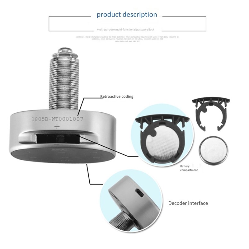 Cabinet Safe Lock Digital Zinc Alloy Digital Password Safety Combination File Lock Electronic Keyless Locks Furniture Hardware