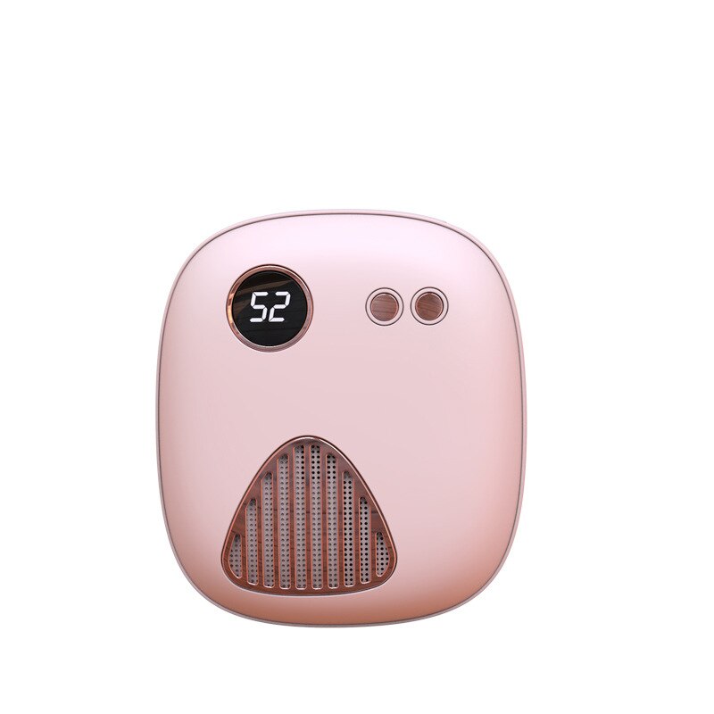 2 in 1 oplaadbare handwarmer verwarmingszak 5000 mah powerbank voor iphone 11 xr samsung xiaomi met digitaal display powerbank: Roze