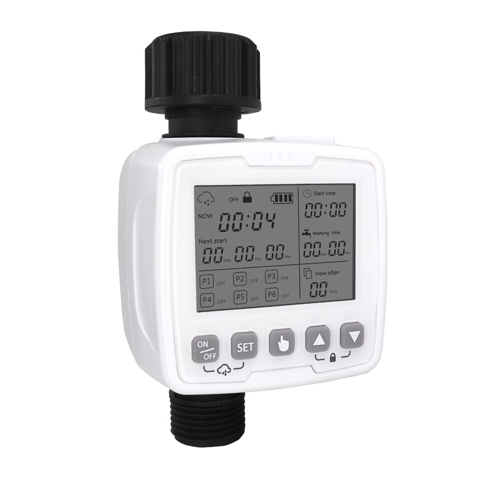 Auto Irrigation Timer Rain Sensing 6 Groups Timing Programs Setting Agricultural Irrigation Garden Watering Timing Valves