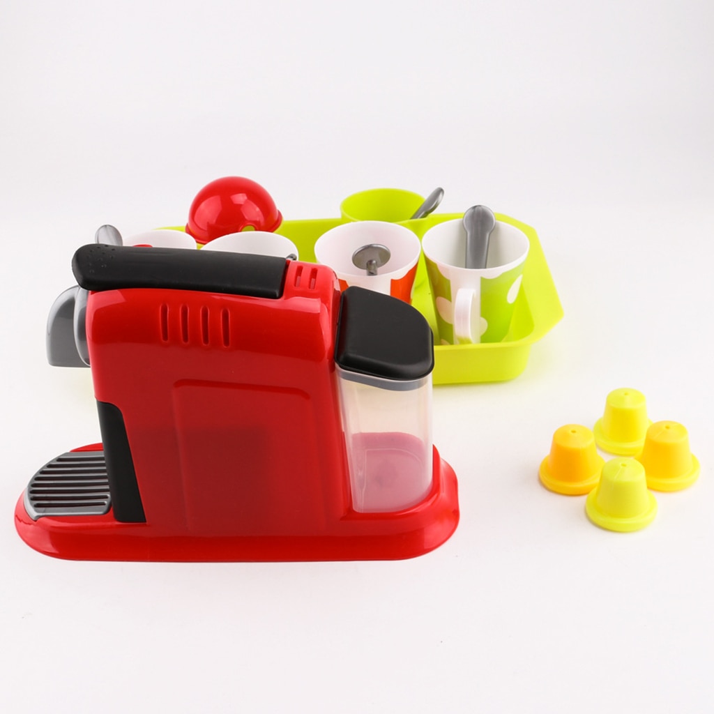 Symulacja plastikowy ekspres robić kawy z kubkami zestaw kuchenny udawaj zabawkę